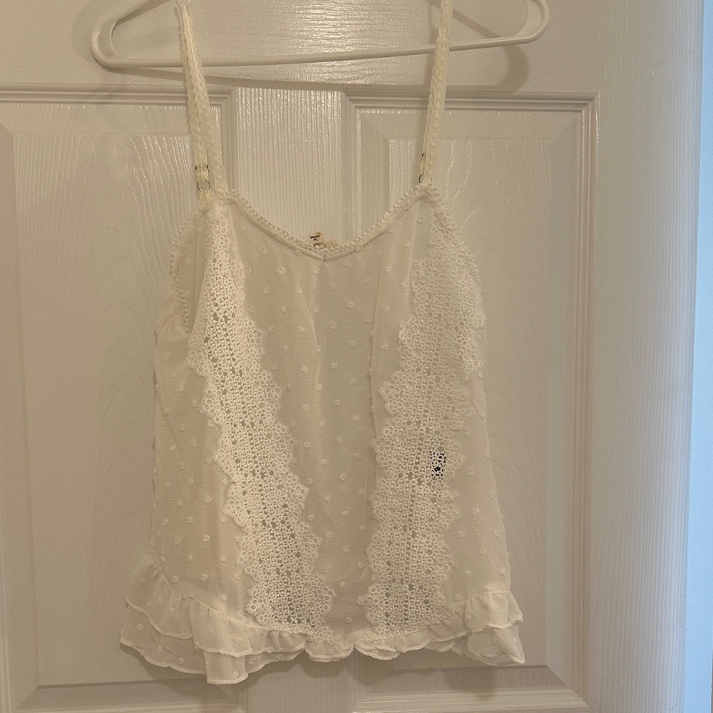 Chic White Lace POL Camisole for Women
